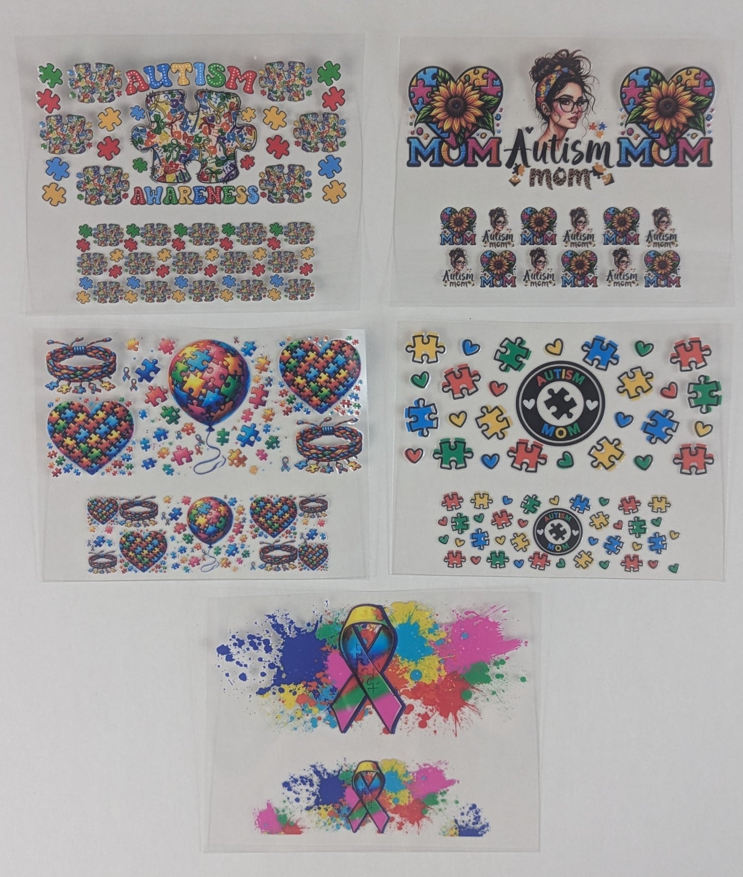 Mini Tumbler Keychain UV/DTF Wraps - Awareness - Autism - Multiple Designs Available