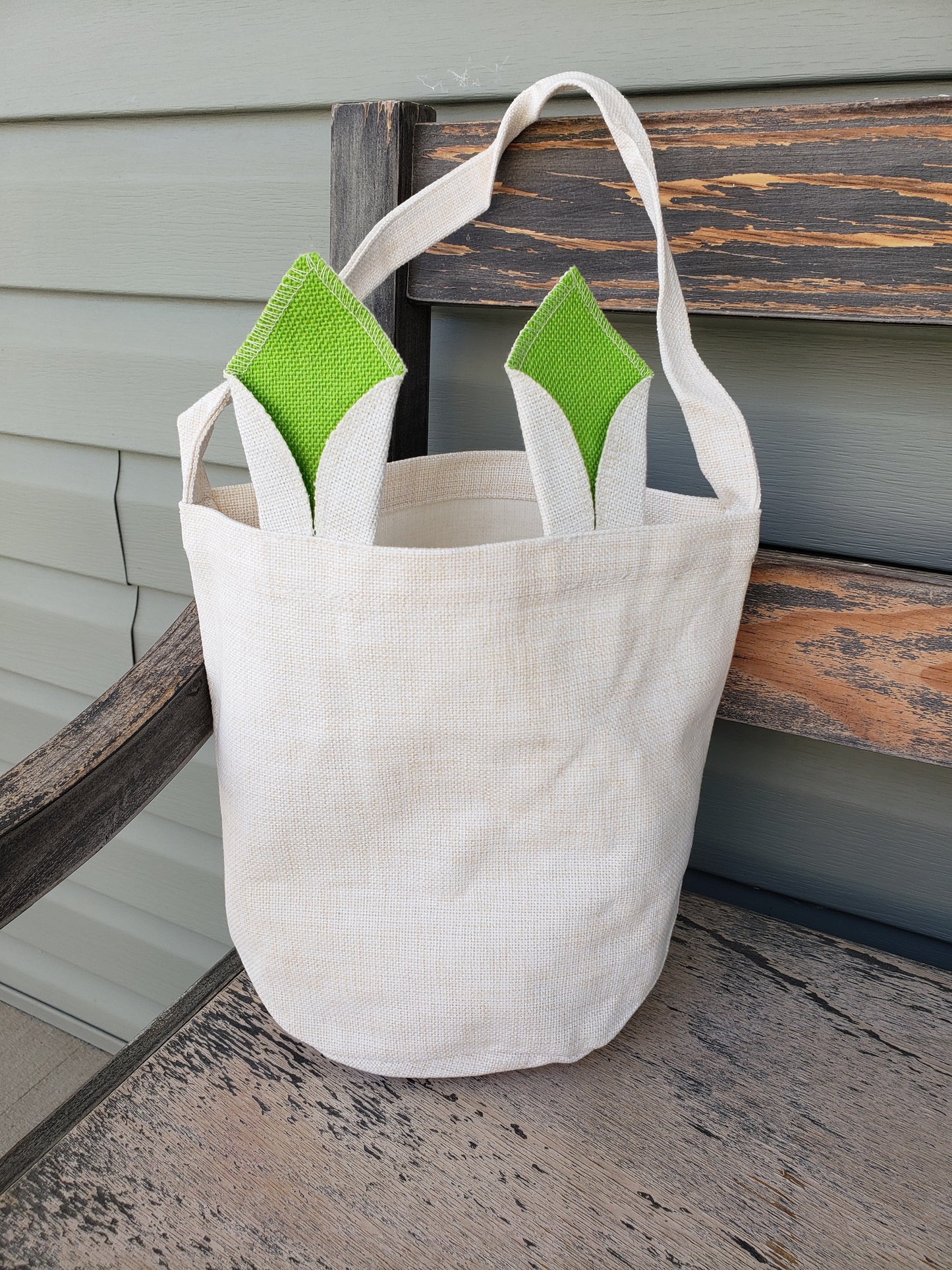 Sublimation Blank - Easter Basket with Colored Ears and Handle - Multiple Colors Available