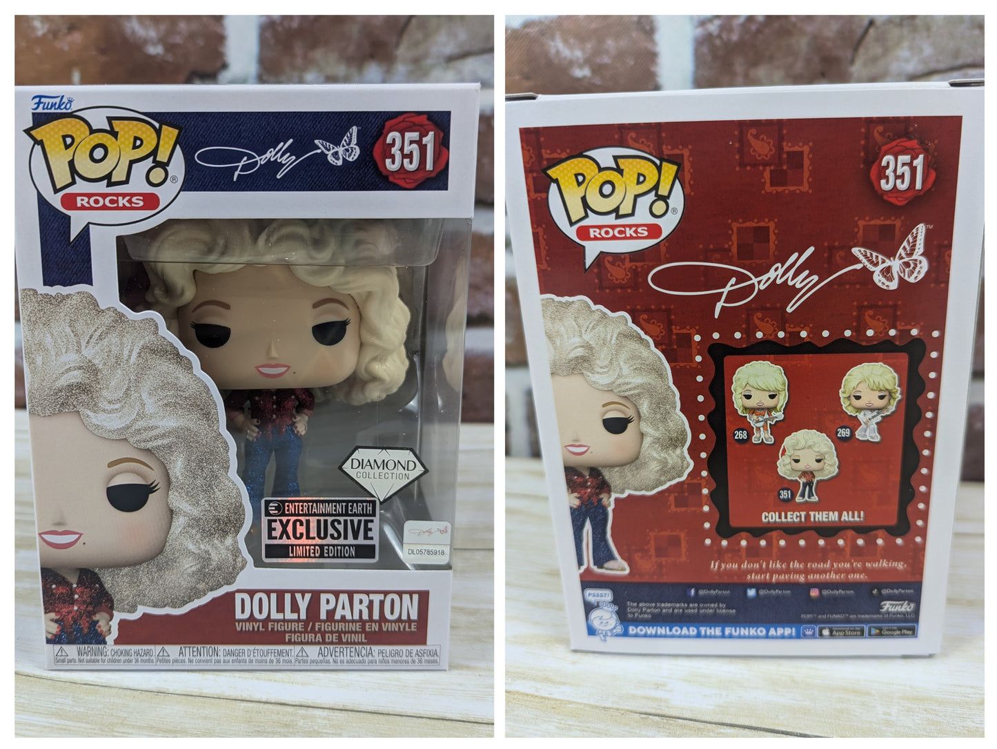 Funko Pop! Rocks Dolly Parton #351 - Diamond Collection Exclusive