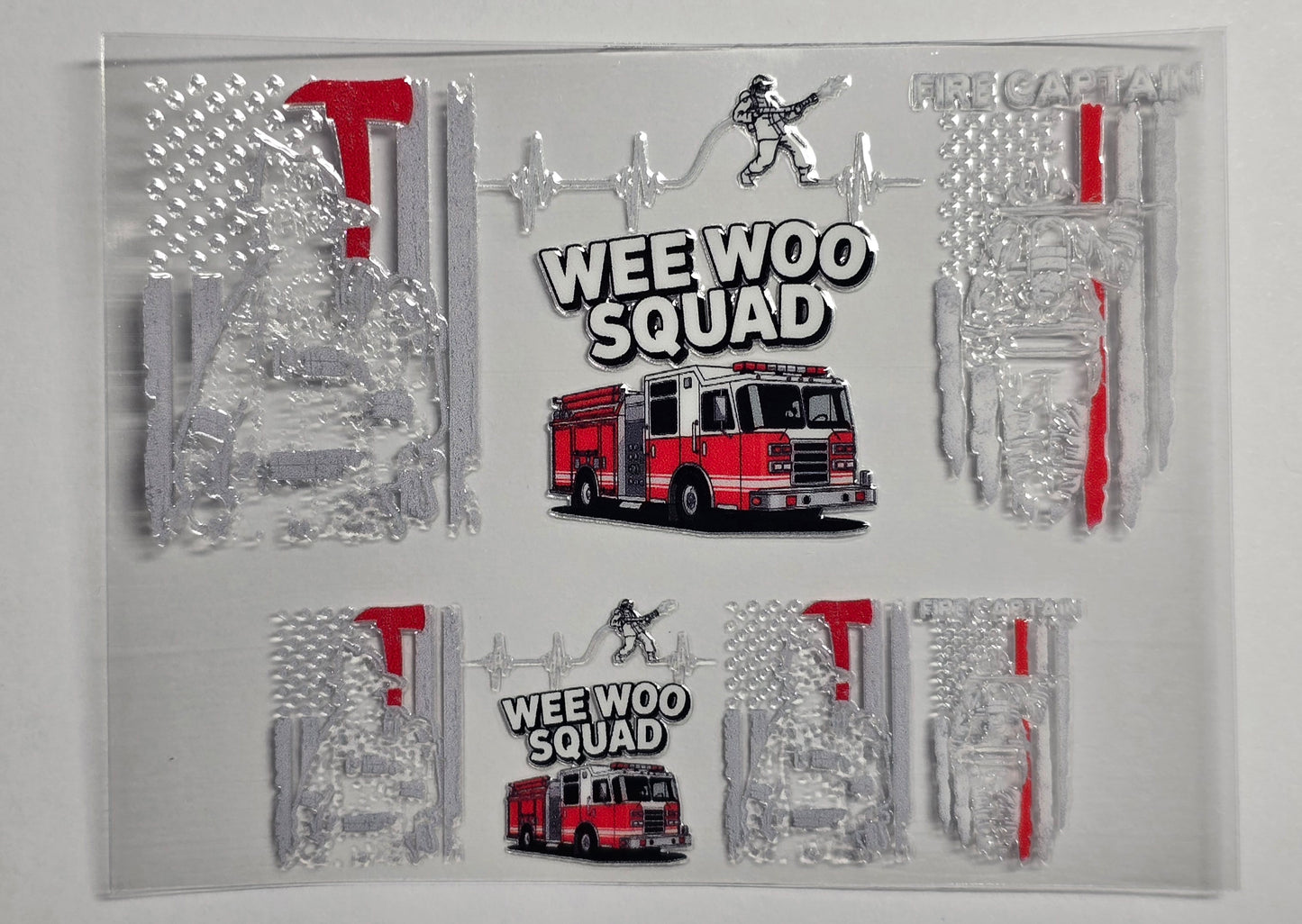 Mini Tumbler Keychain UV/DTF Wraps - Firefighter - Multiple Designs Available