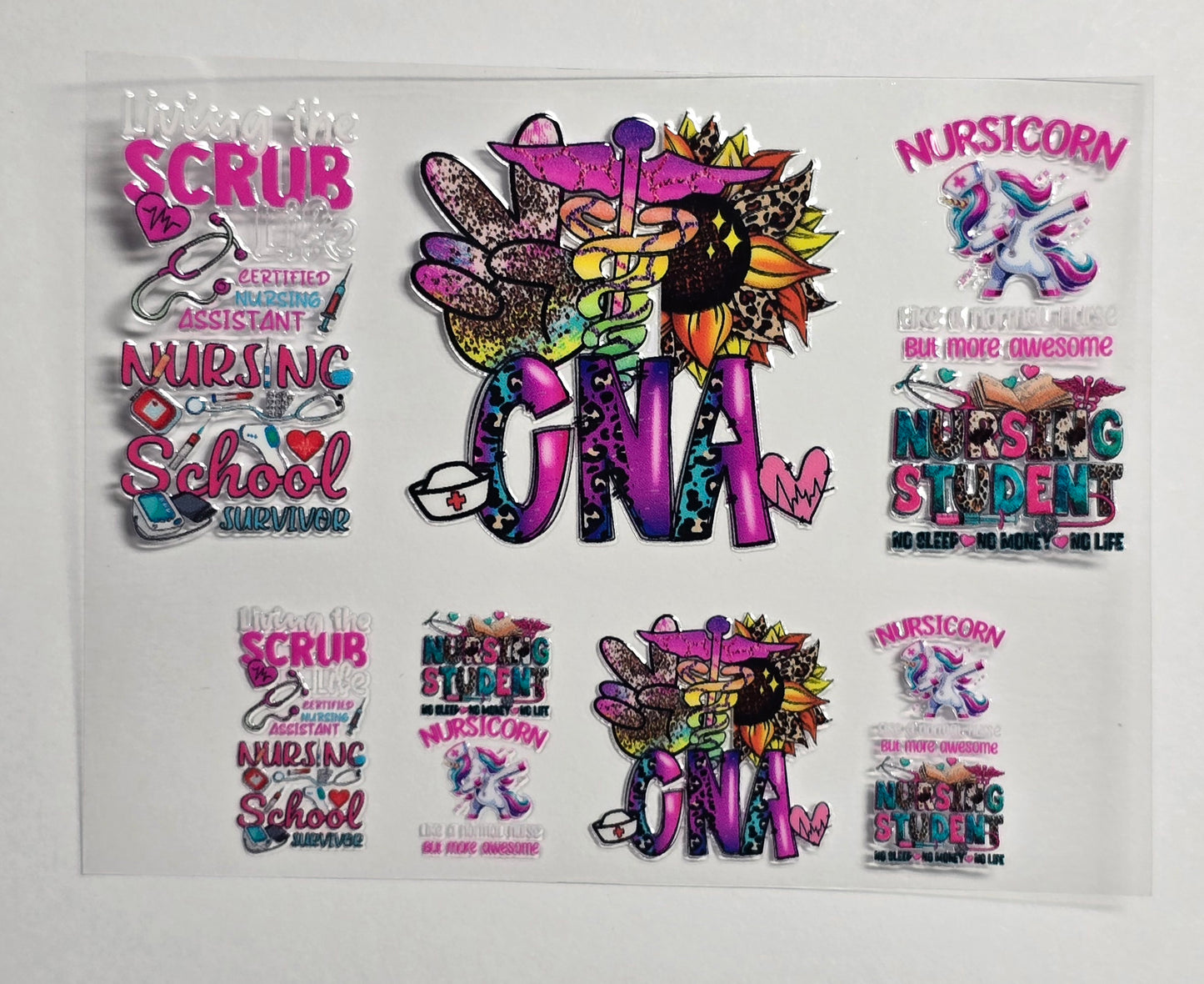 Mini Tumbler Keychain UV/DTF Wraps - Medical & Dental Field - Multiple Designs Available