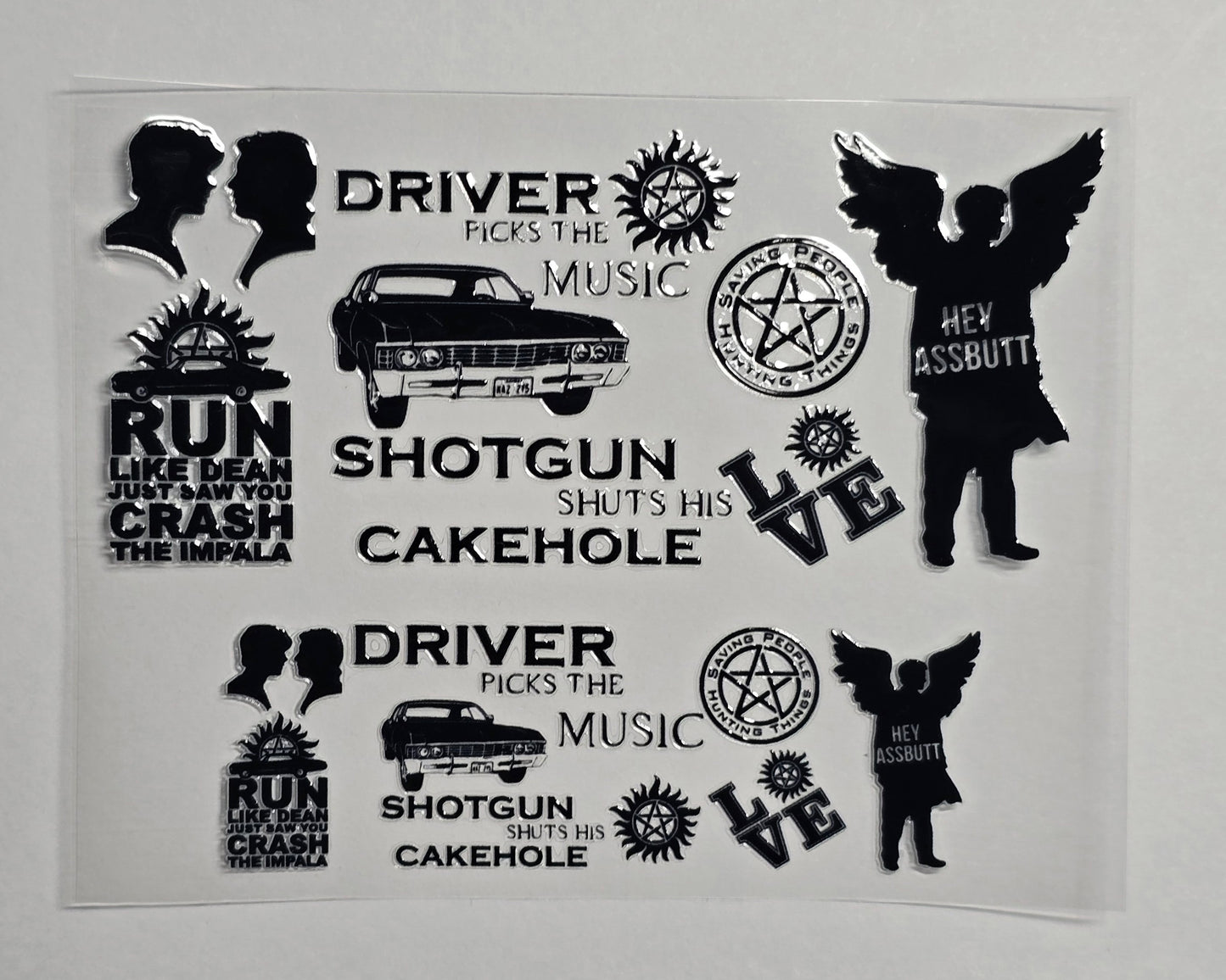 Mini Tumbler Keychain UV/DTF Wraps - Supernatural - Multiple Designs Available