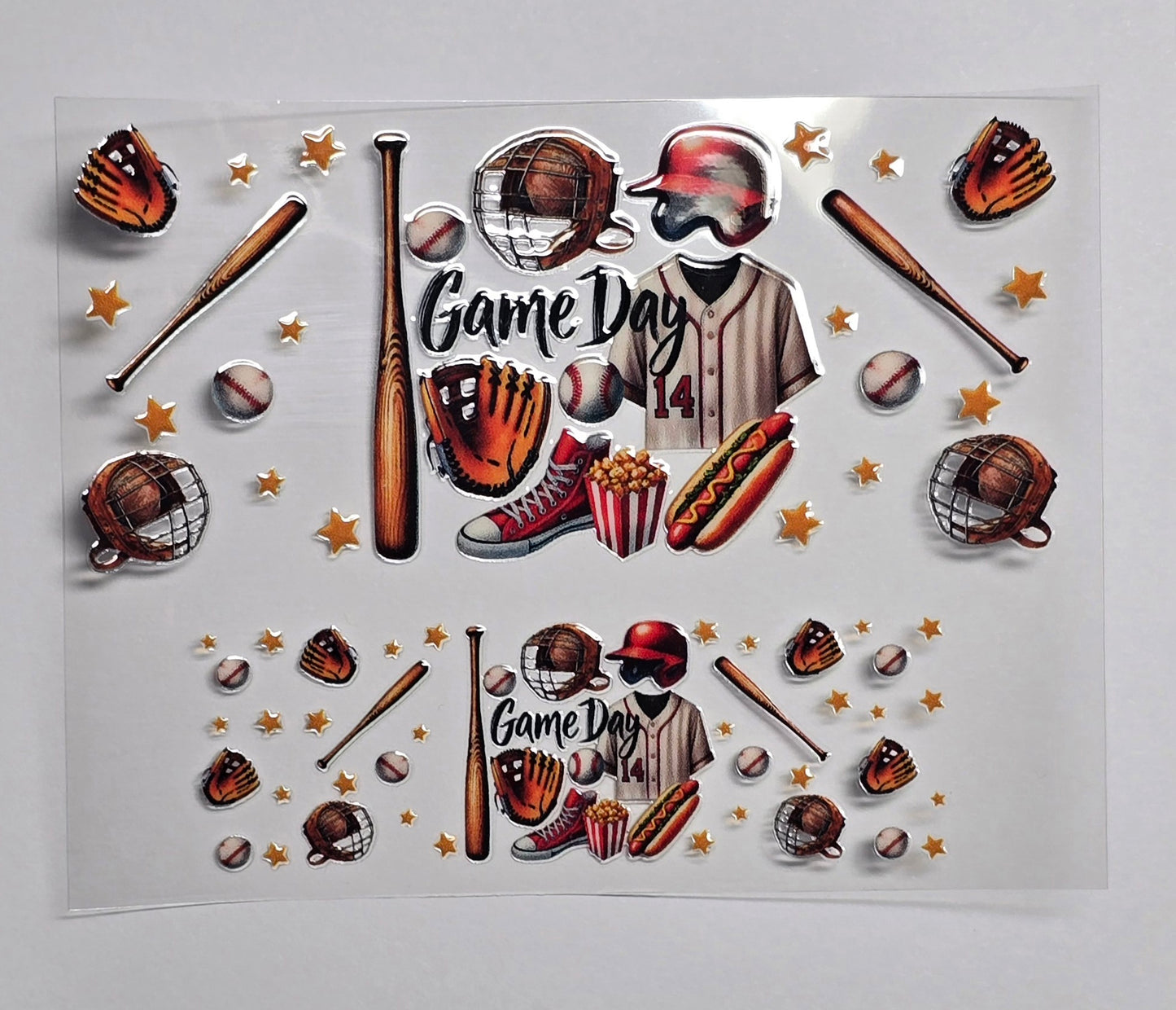 Mini Tumbler Keychain UV/DTF Wraps - Baseball - Game Day