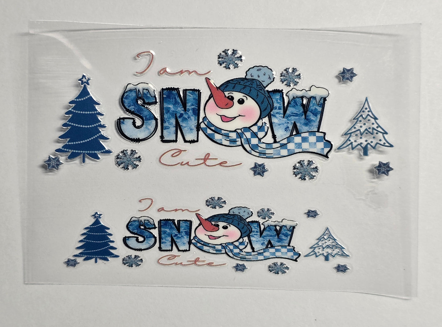 Mini Tumbler Keychain UV/DTF Wraps - Snowman