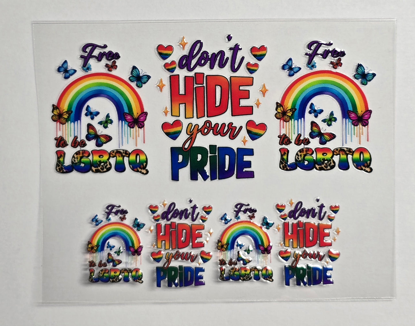 Mini Tumbler Keychain UV/DTF Wraps - Awareness - LGBTQ+ - Multiple Designs Available