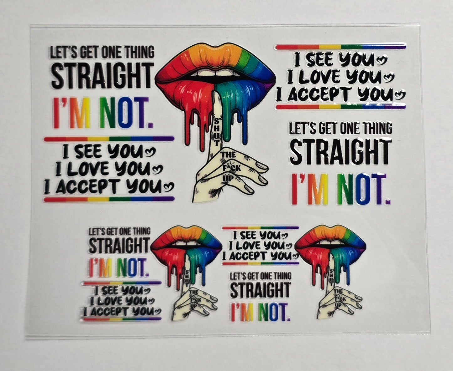 Mini Tumbler Keychain UV/DTF Wraps - Awareness - LGBTQ+ - Multiple Designs Available