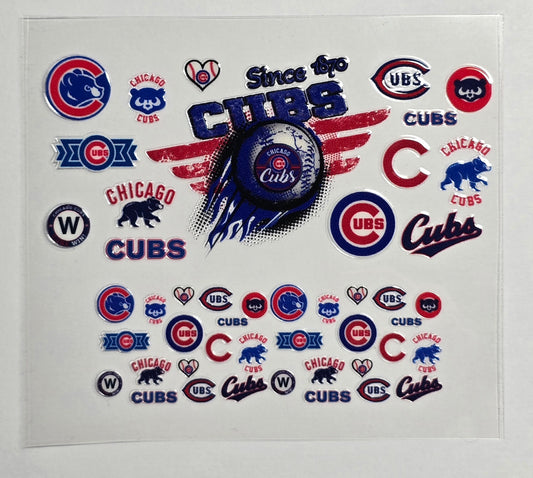 Mini Tumbler Keychain UV/DTF Wraps - Baseball - Chicago