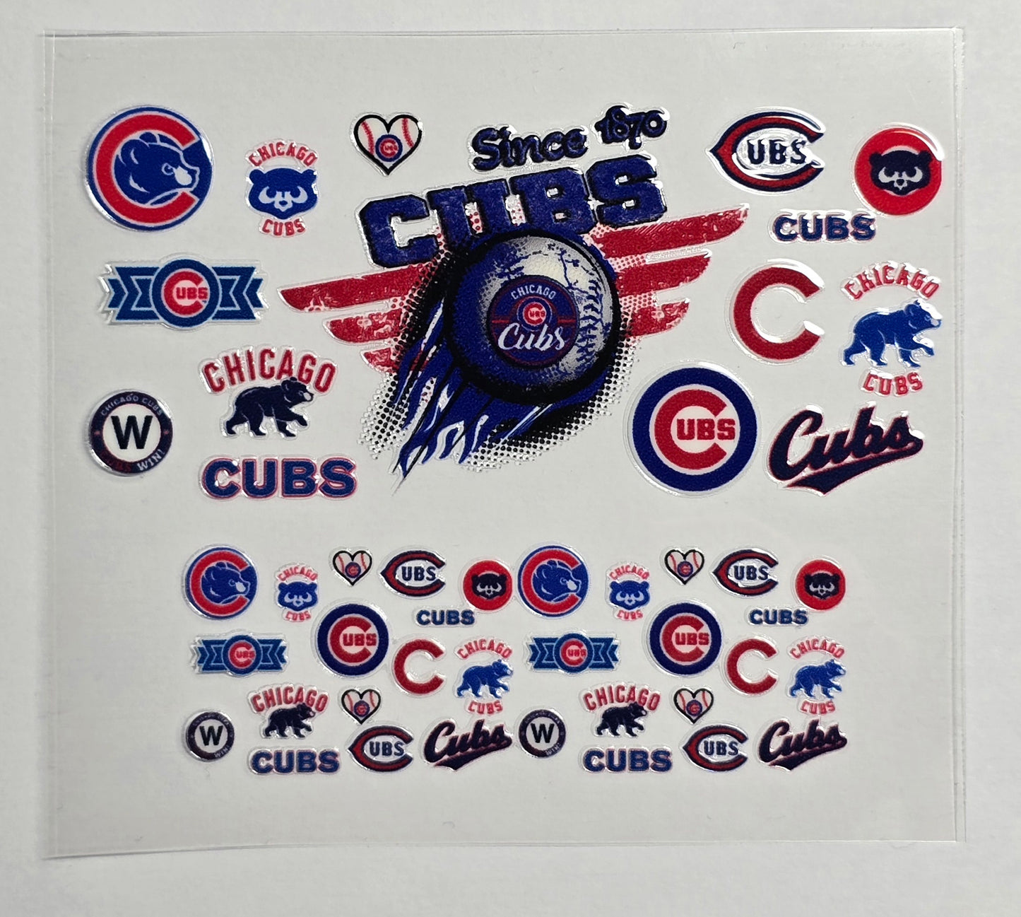 Mini Tumbler Keychain UV/DTF Wraps - Baseball - Chicago