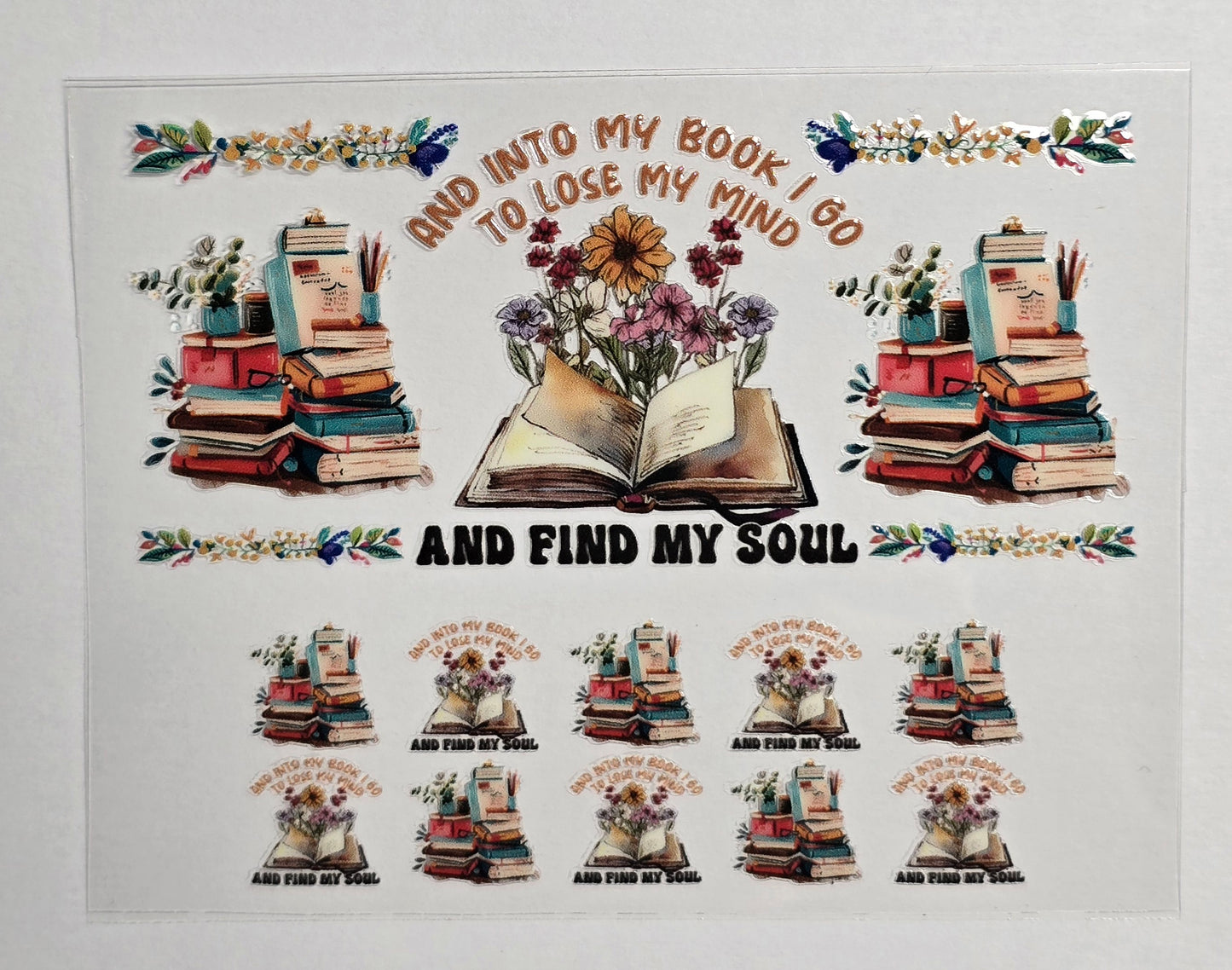 Mini Tumbler Keychain UV/DTF Wraps - Books - Multiple Designs Available
