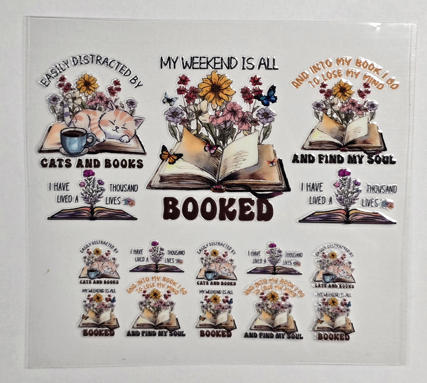 Mini Tumbler Keychain UV/DTF Wraps - Books - Multiple Designs Available