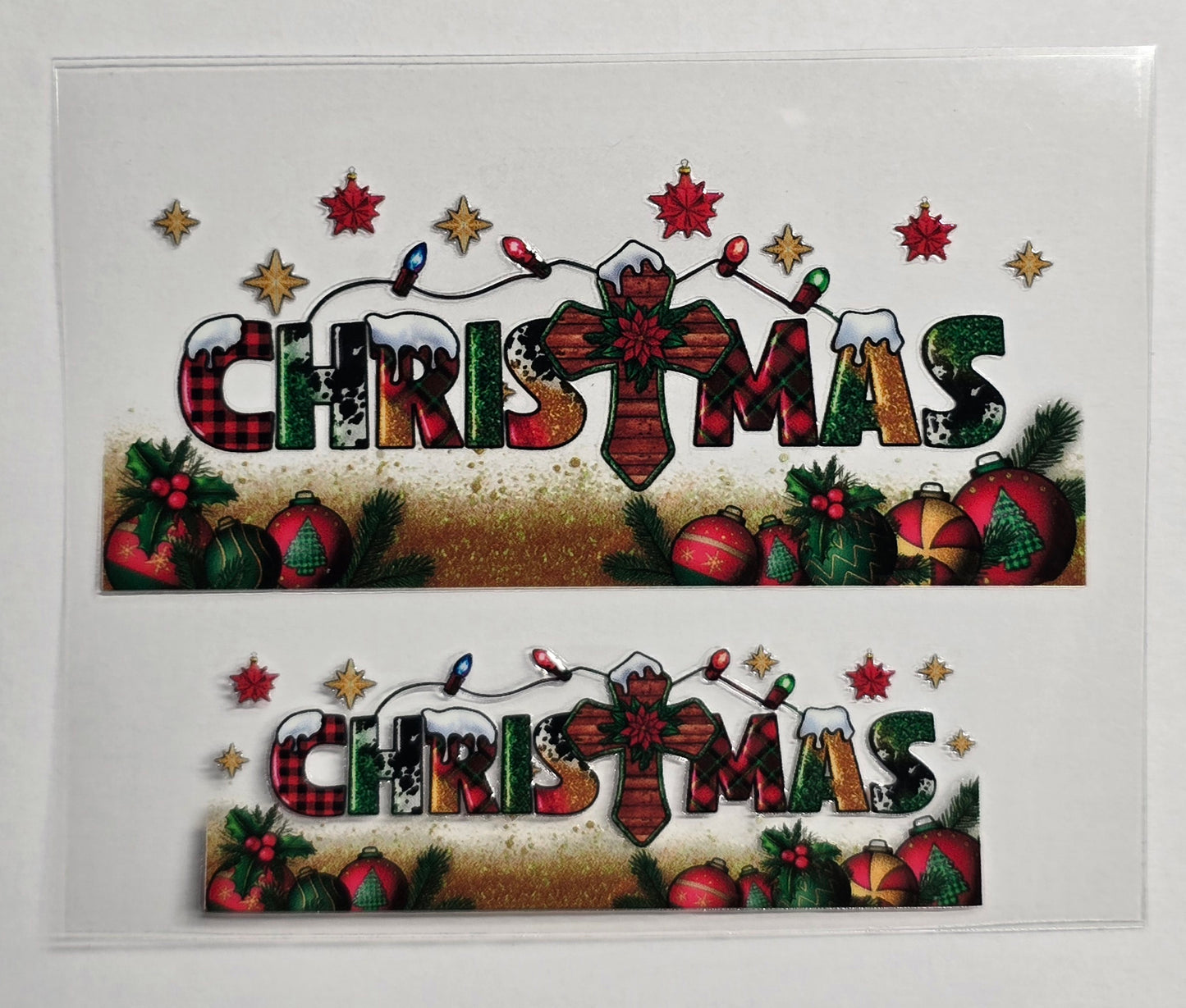 Mini Tumbler Keychain UV/DTF Wraps - Christmas