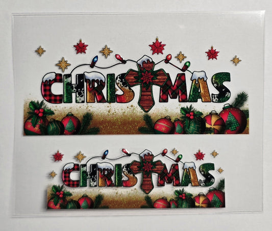Mini Tumbler Keychain UV/DTF Wraps - Christmas