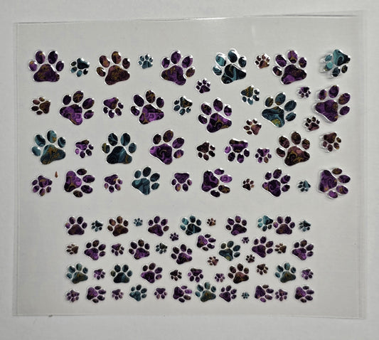 Mini Tumbler Keychain UV/DTF Wraps - Dog Paw Print