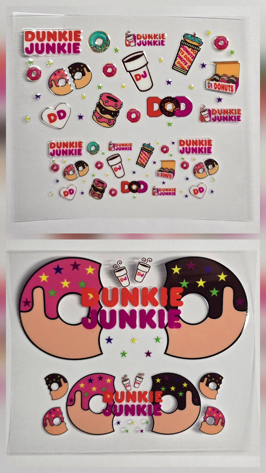 Mini Tumbler Keychain UV/DTF Wraps - Dunkie Junkie - Multiple Designs Available