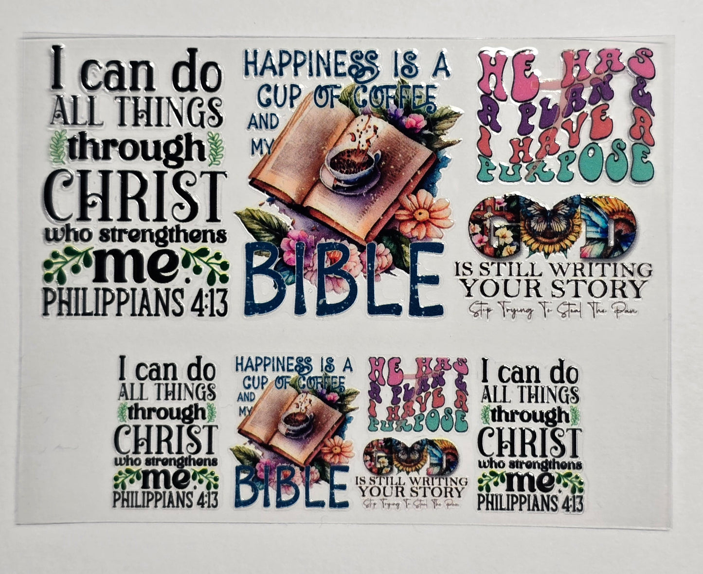 Mini Tumbler Keychain UV/DTF Wraps - Faith 1 - Multiple Designs Available