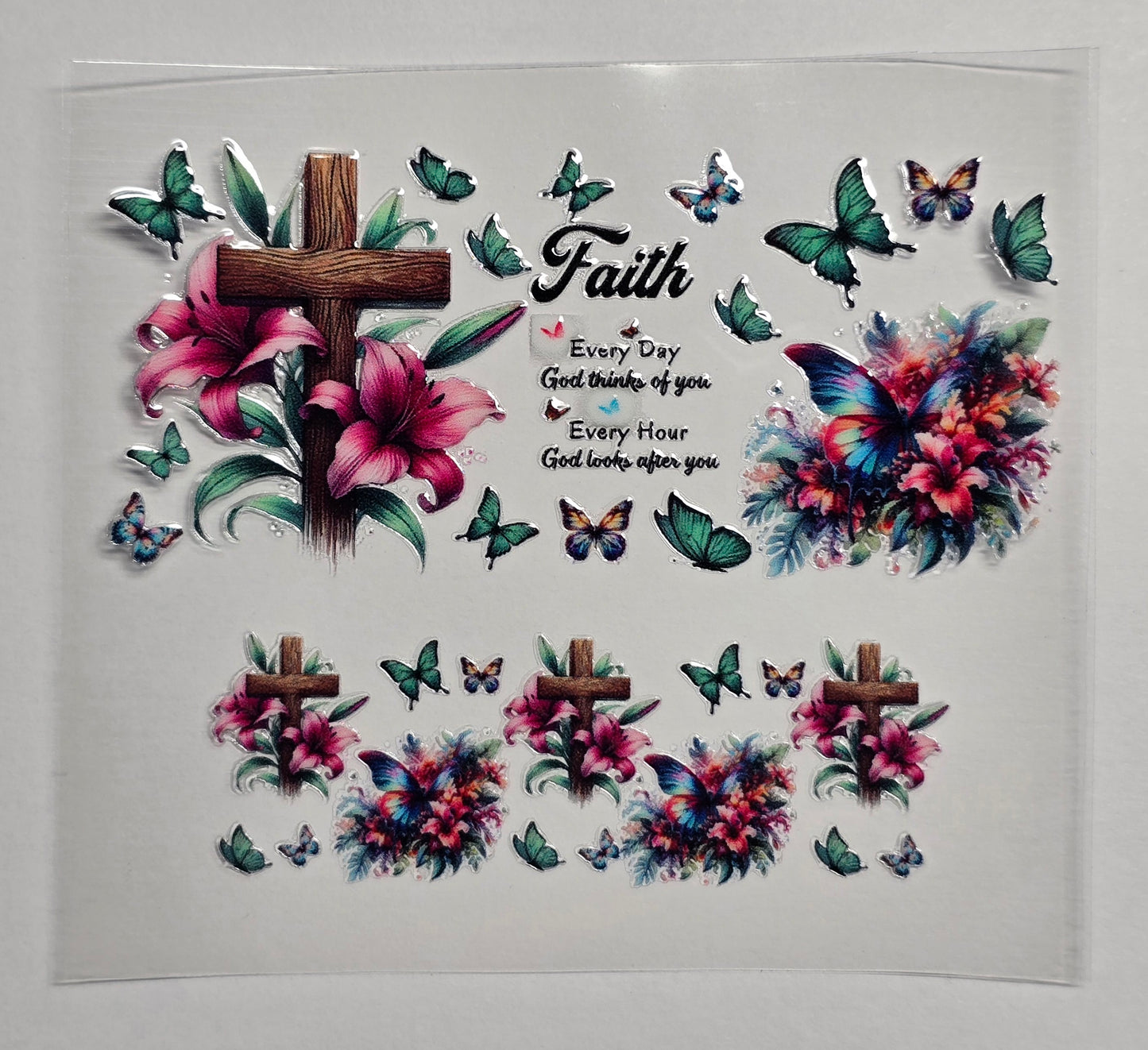 Mini Tumbler Keychain UV/DTF Wraps - Faith 1 - Multiple Designs Available