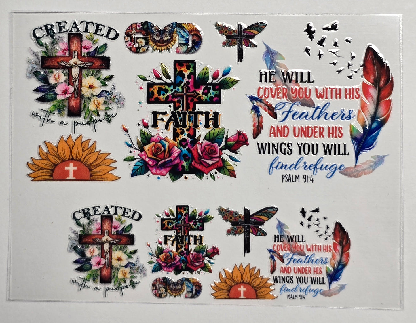 Mini Tumbler Keychain UV/DTF Wraps - Faith 1 - Multiple Designs Available