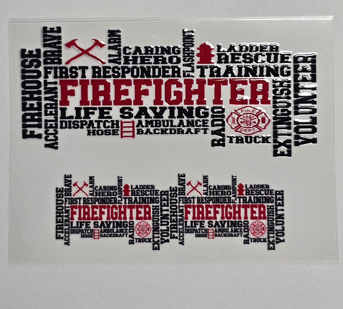 Mini Tumbler Keychain UV/DTF Wraps - Firefighter - Multiple Designs Available