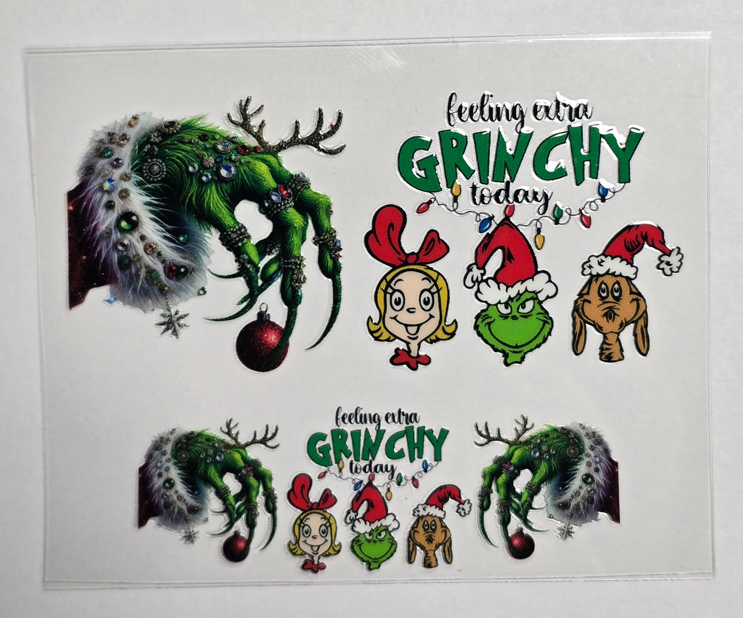 Mini Tumbler Keychain UV/DTF Wraps - Green Guy / Mean One 2 - Multiple Designs Available