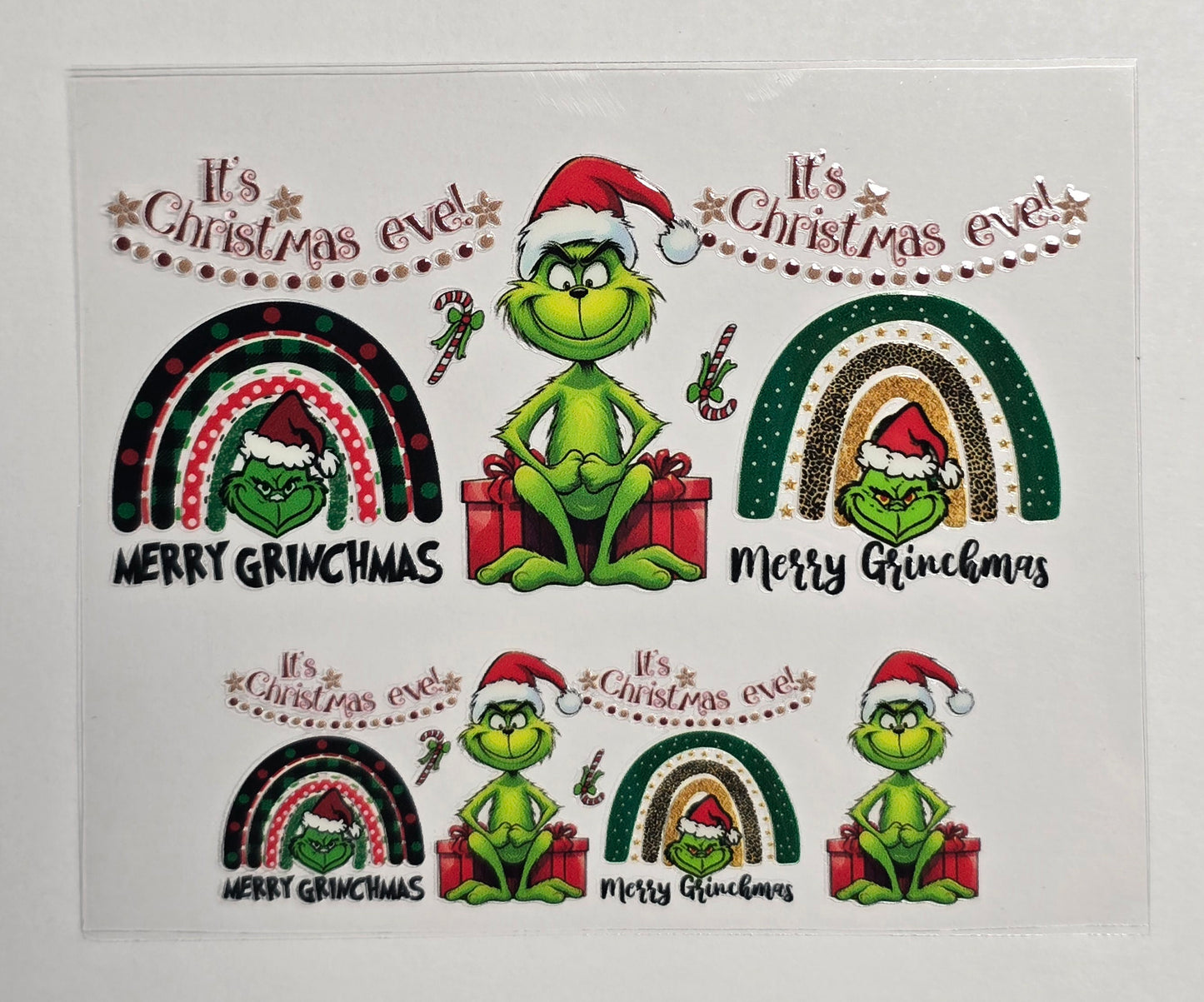 Mini Tumbler Keychain UV/DTF Wraps - Green Guy / Mean One 2 - Multiple Designs Available