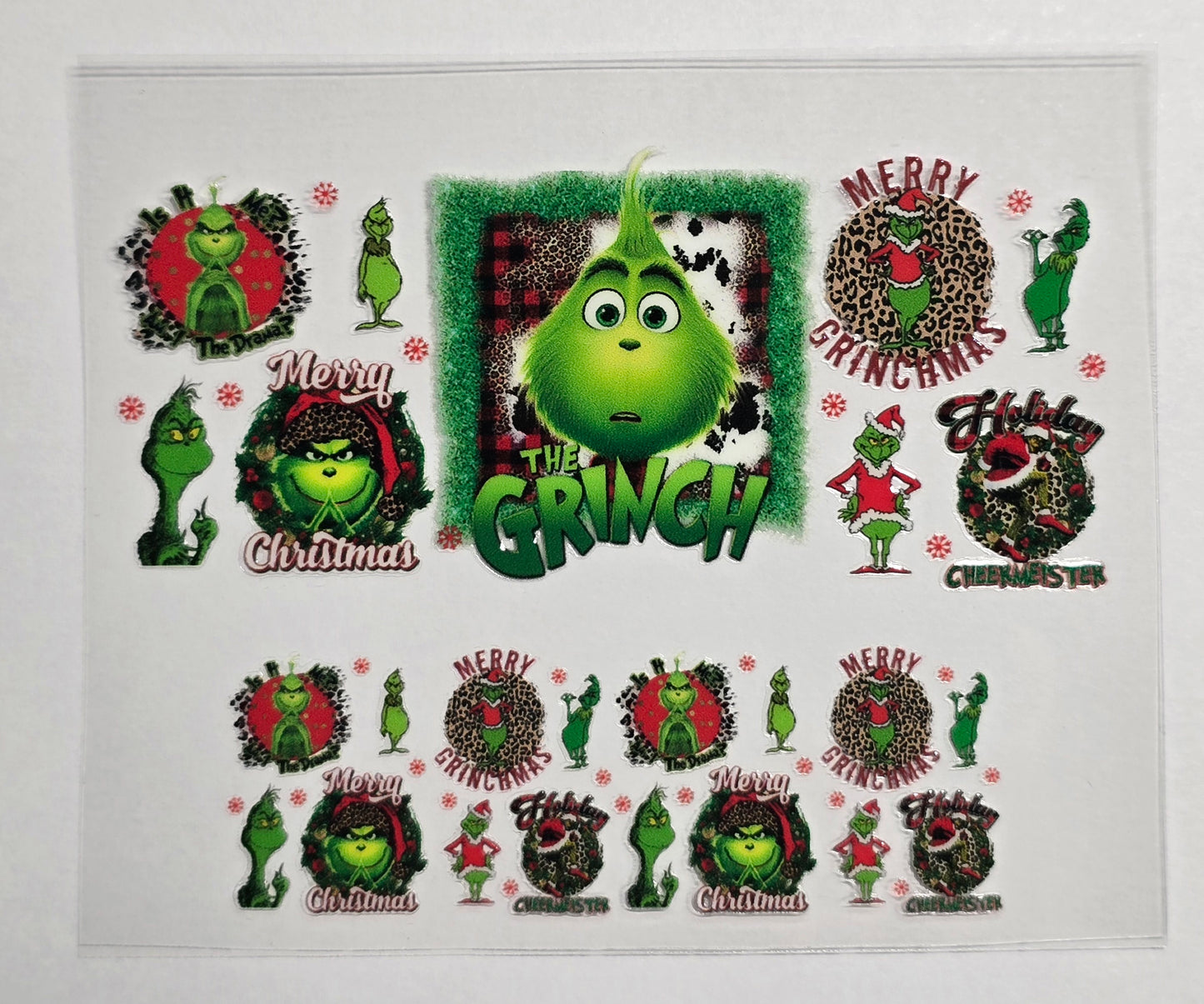 Mini Tumbler Keychain UV/DTF Wraps - Green Guy / Mean One 2 - Multiple Designs Available