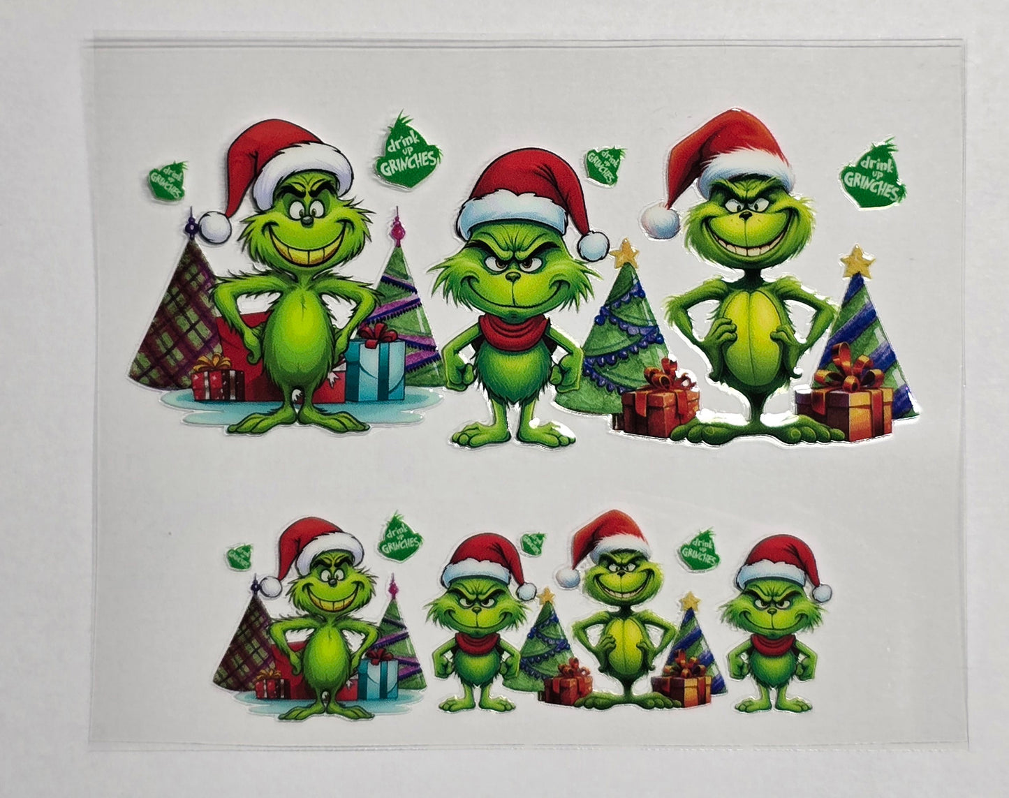 Mini Tumbler Keychain UV/DTF Wraps - Green Guy / Mean One 1 - Multiple Designs Available