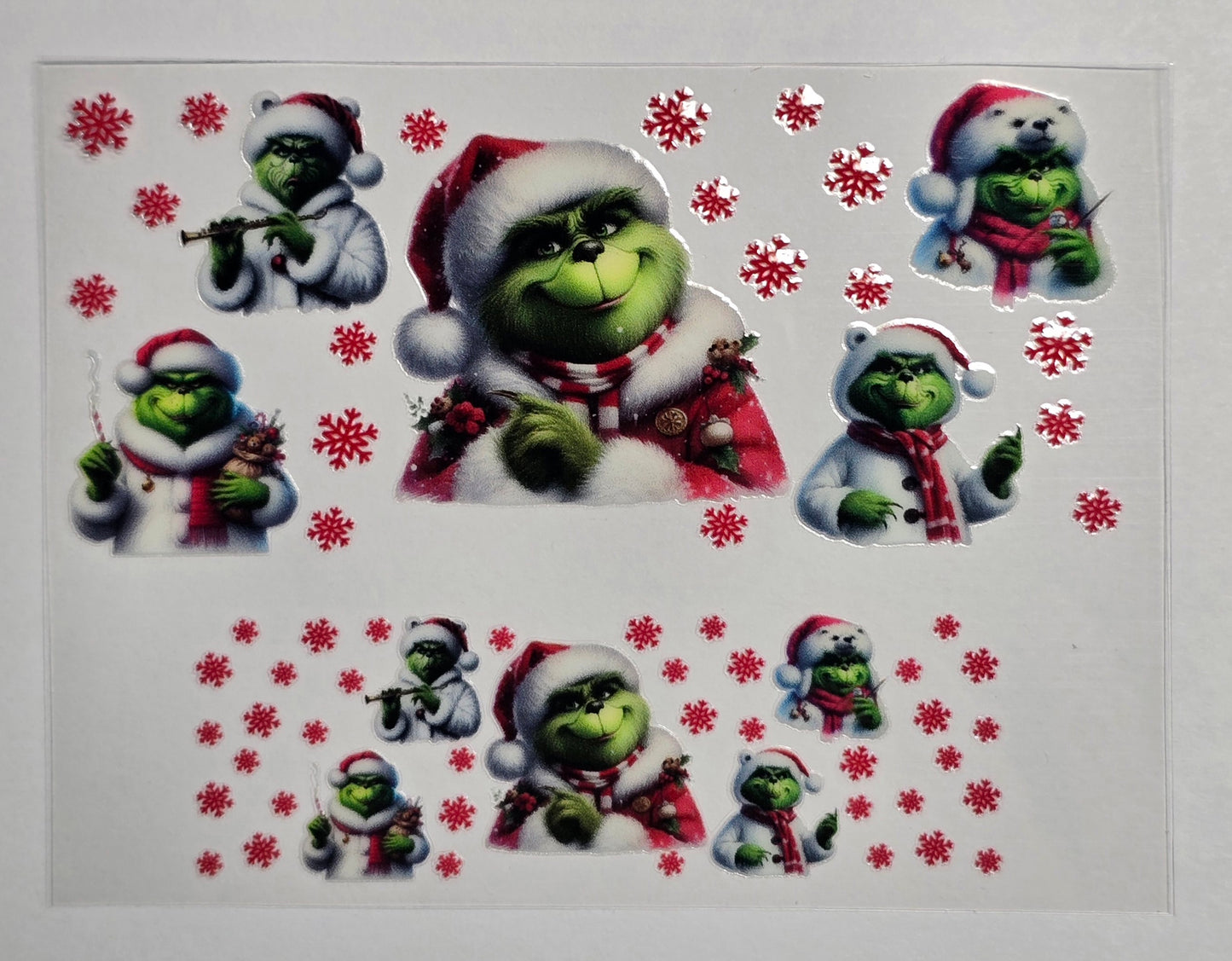 Mini Tumbler Keychain UV/DTF Wraps - Green Guy / Mean One 1 - Multiple Designs Available