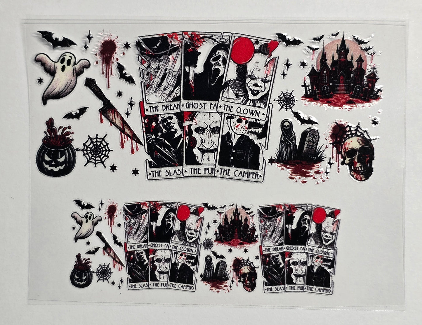Mini Tumbler Keychain UV/DTF Wraps - Horror - Multiple Designs Available