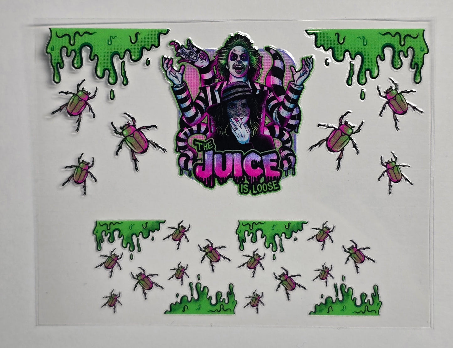 Mini Tumbler Keychain UV/DTF Wraps - Horror - Beetlejuice - Multiple Designs Available