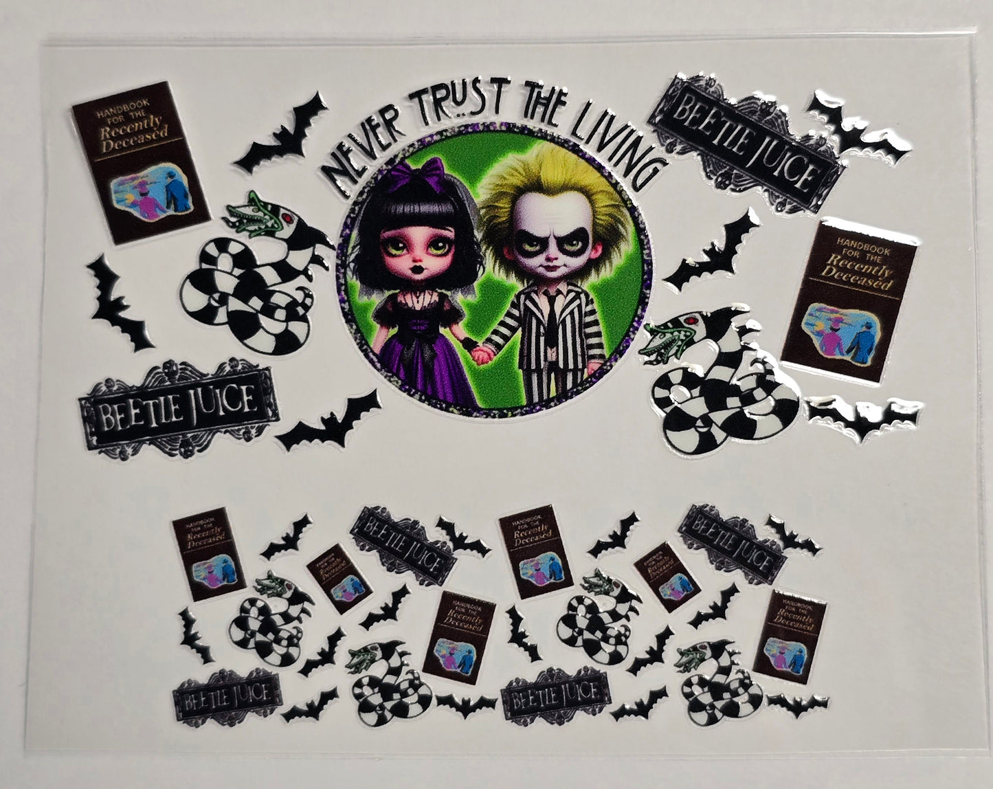 Mini Tumbler Keychain UV/DTF Wraps - Horror - Beetlejuice - Multiple Designs Available