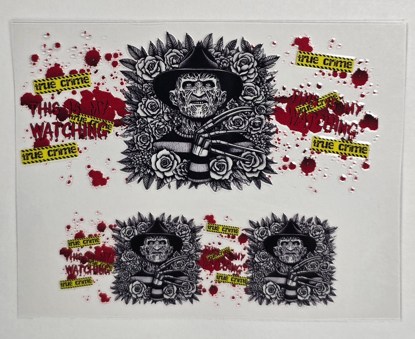 Mini Tumbler Keychain UV/DTF Wraps - Horror - Freddy Krueger