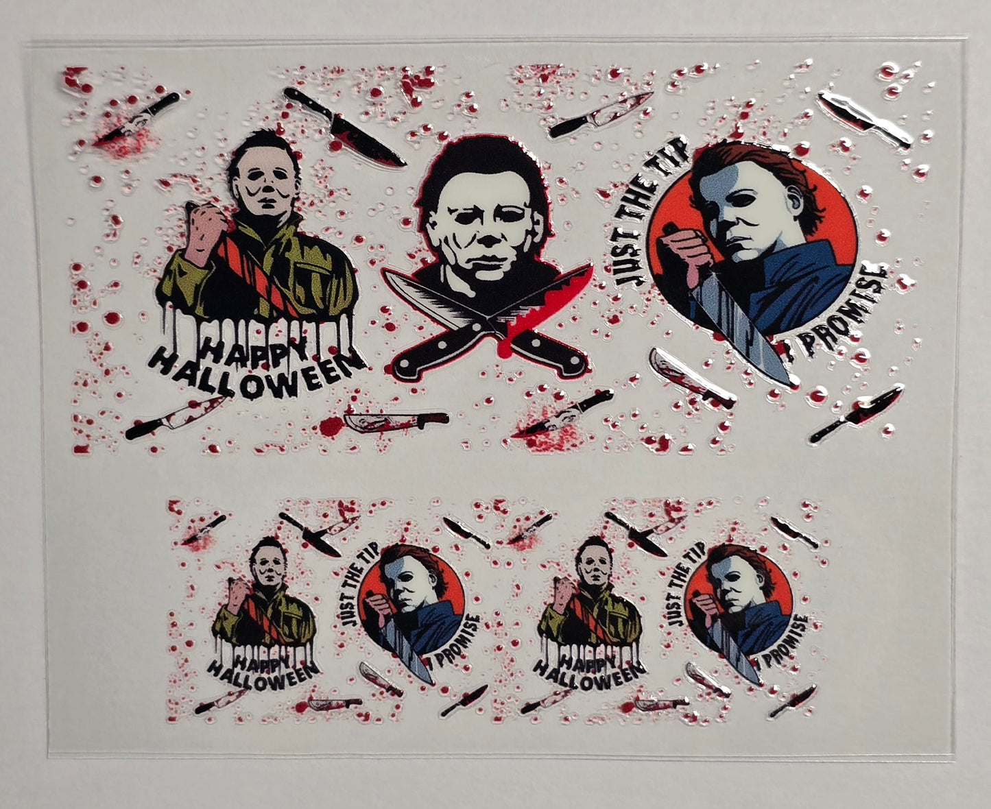 Mini Tumbler Keychain UV/DTF Wraps - Horror - Michael Myers - Multiple Designs Available