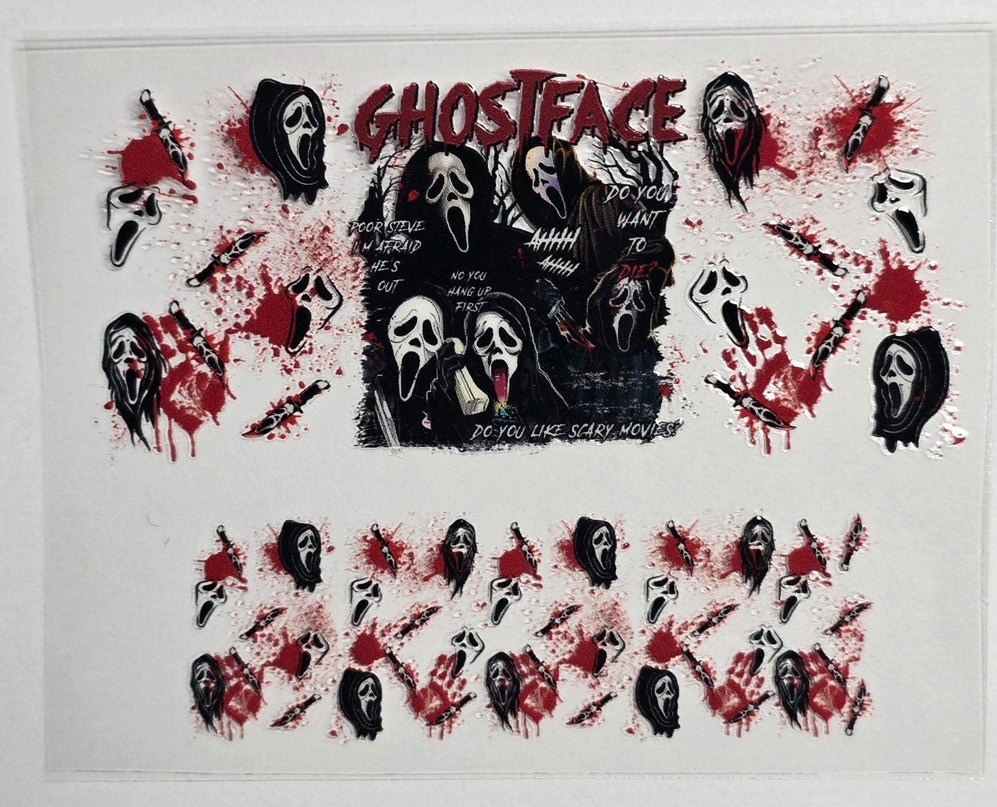 Mini Tumbler Keychain UV/DTF Wraps - Horror - Scream - Multiple Designs Available