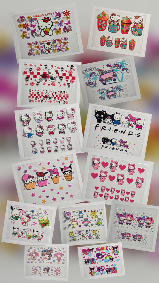 Mini Tumbler Keychain UV/DTF Wraps - HK & Friends - Multiple Designs Available