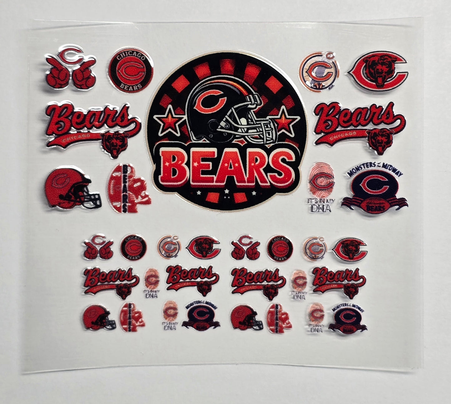 Mini Tumbler Keychain UV/DTF Wraps - Football - Chicago - Multiple Designs Available