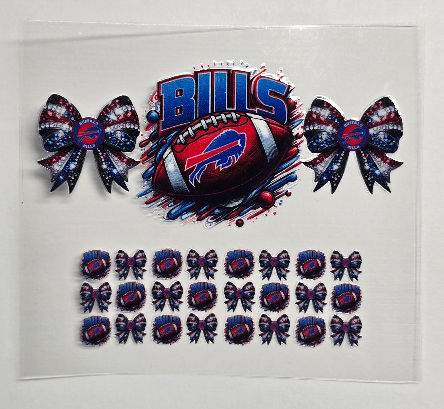 Mini Tumbler Keychain UV/DTF Wraps - Football - Buffalo - Multiple Designs Available