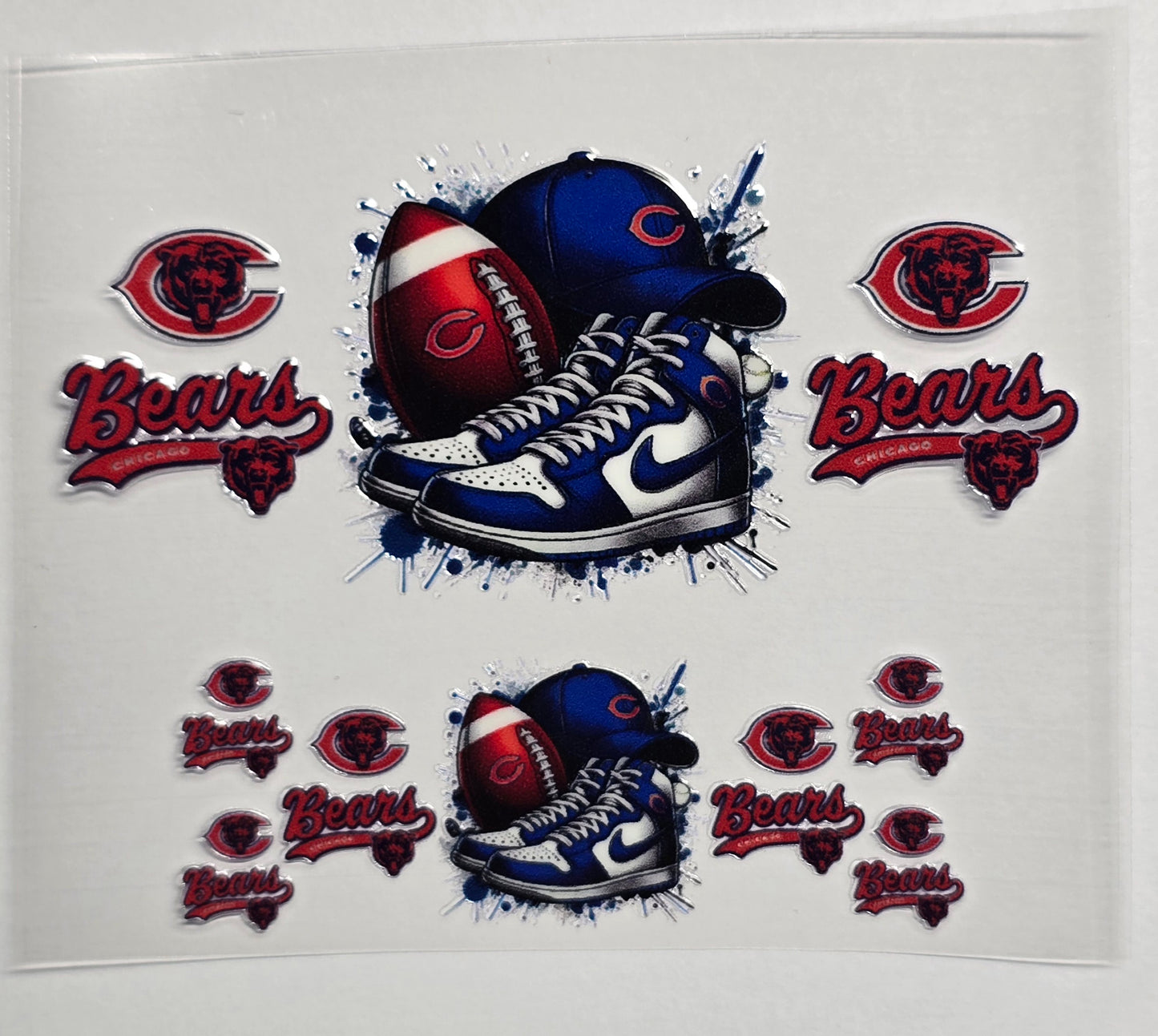 Mini Tumbler Keychain UV/DTF Wraps - Football - Chicago - Multiple Designs Available