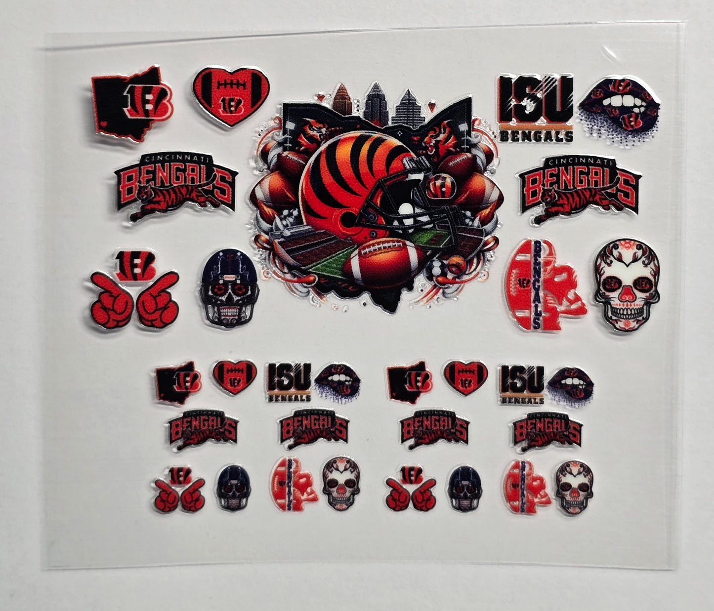 Mini Tumbler Keychain UV/DTF Wraps - Football - Cincinnati - Multiple Designs Available