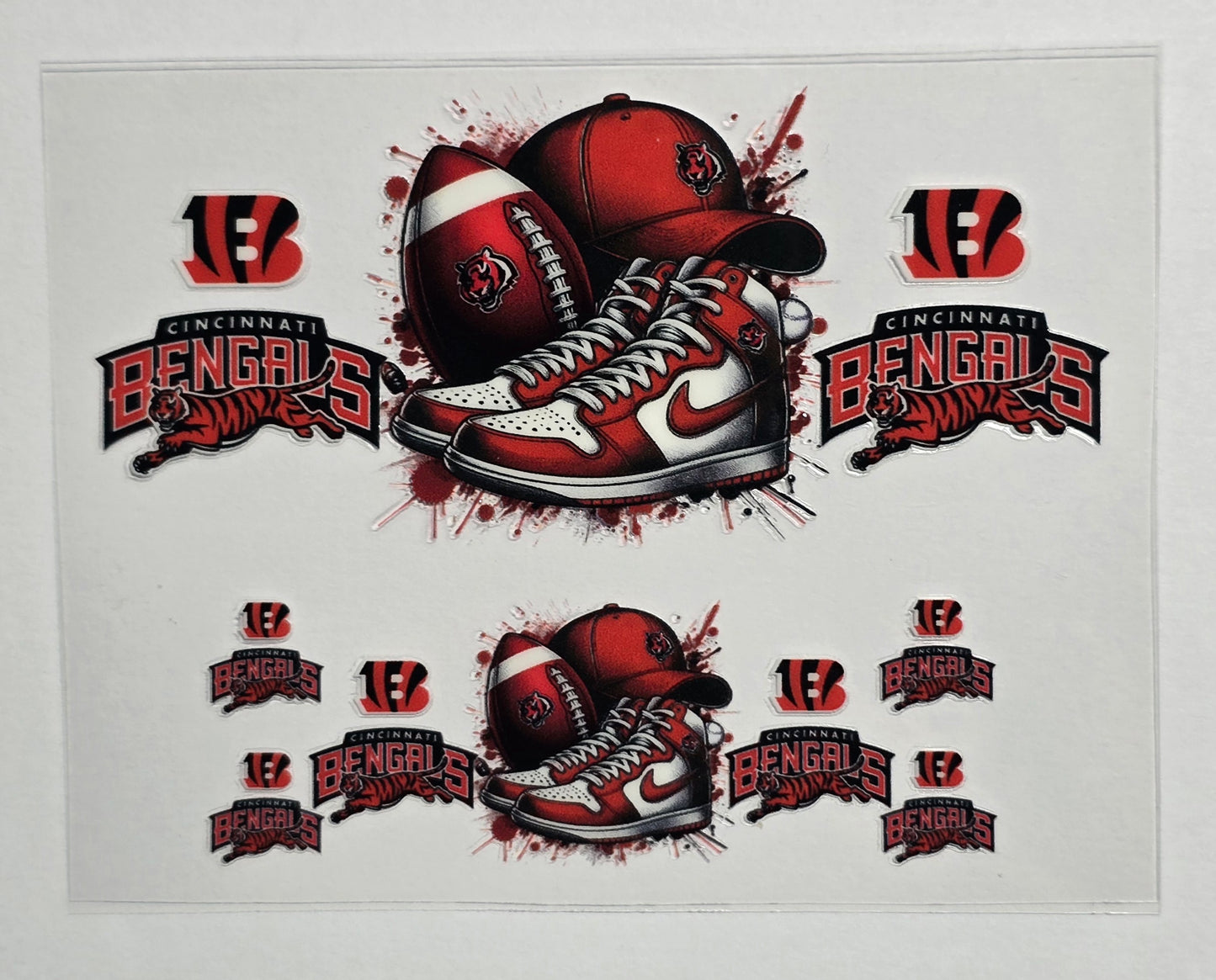 Mini Tumbler Keychain UV/DTF Wraps - Football - Cincinnati - Multiple Designs Available