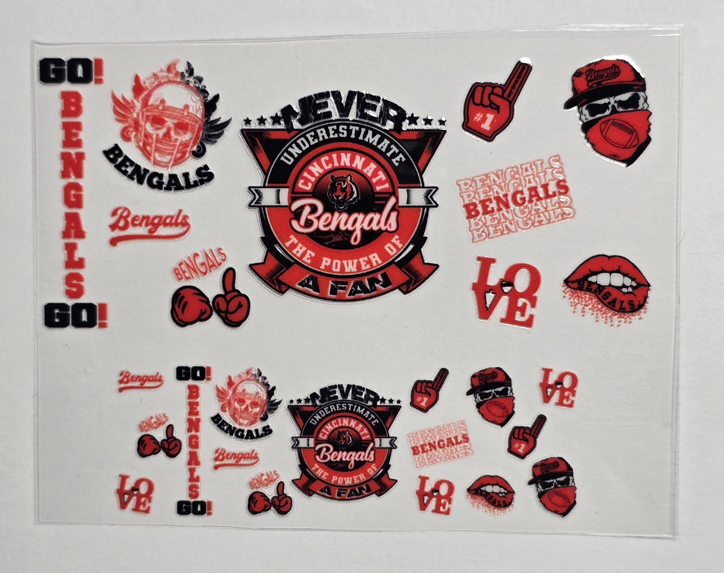 Mini Tumbler Keychain UV/DTF Wraps - Football - Cincinnati - Multiple Designs Available
