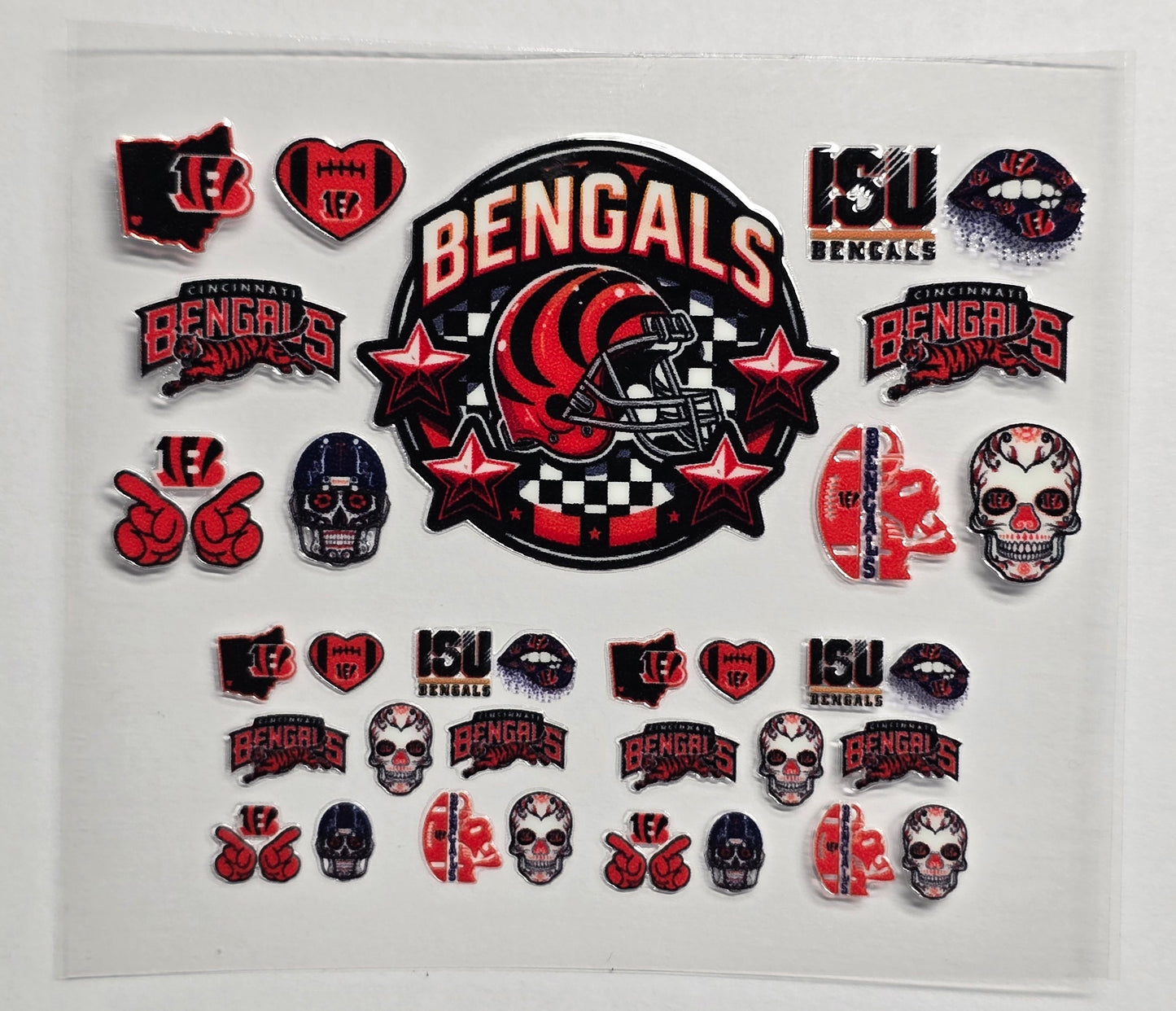 Mini Tumbler Keychain UV/DTF Wraps - Football - Cincinnati - Multiple Designs Available