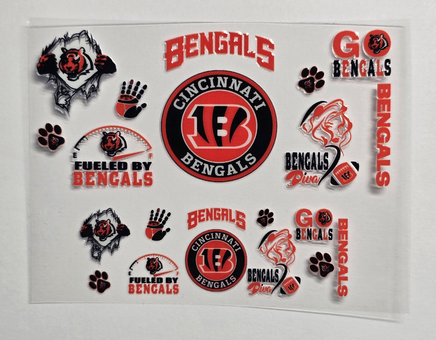 Mini Tumbler Keychain UV/DTF Wraps - Football - Cincinnati - Multiple Designs Available