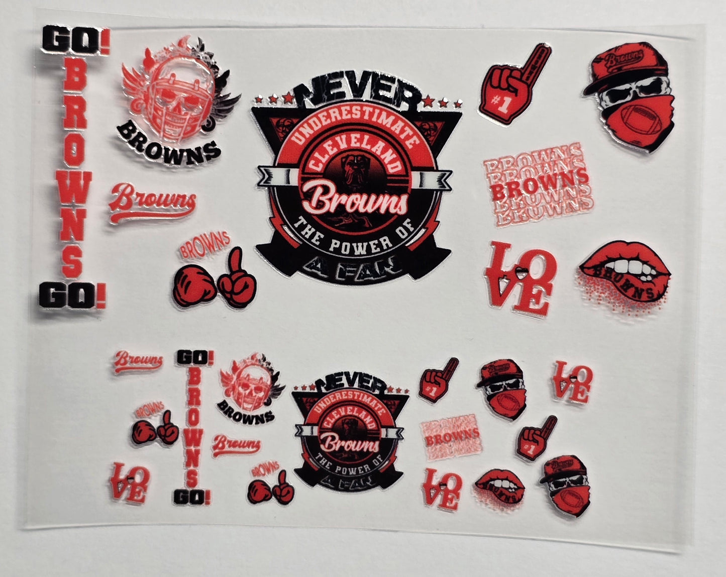 Mini Tumbler Keychain UV/DTF Wraps - Football - Cleveland - Multiple Designs Available