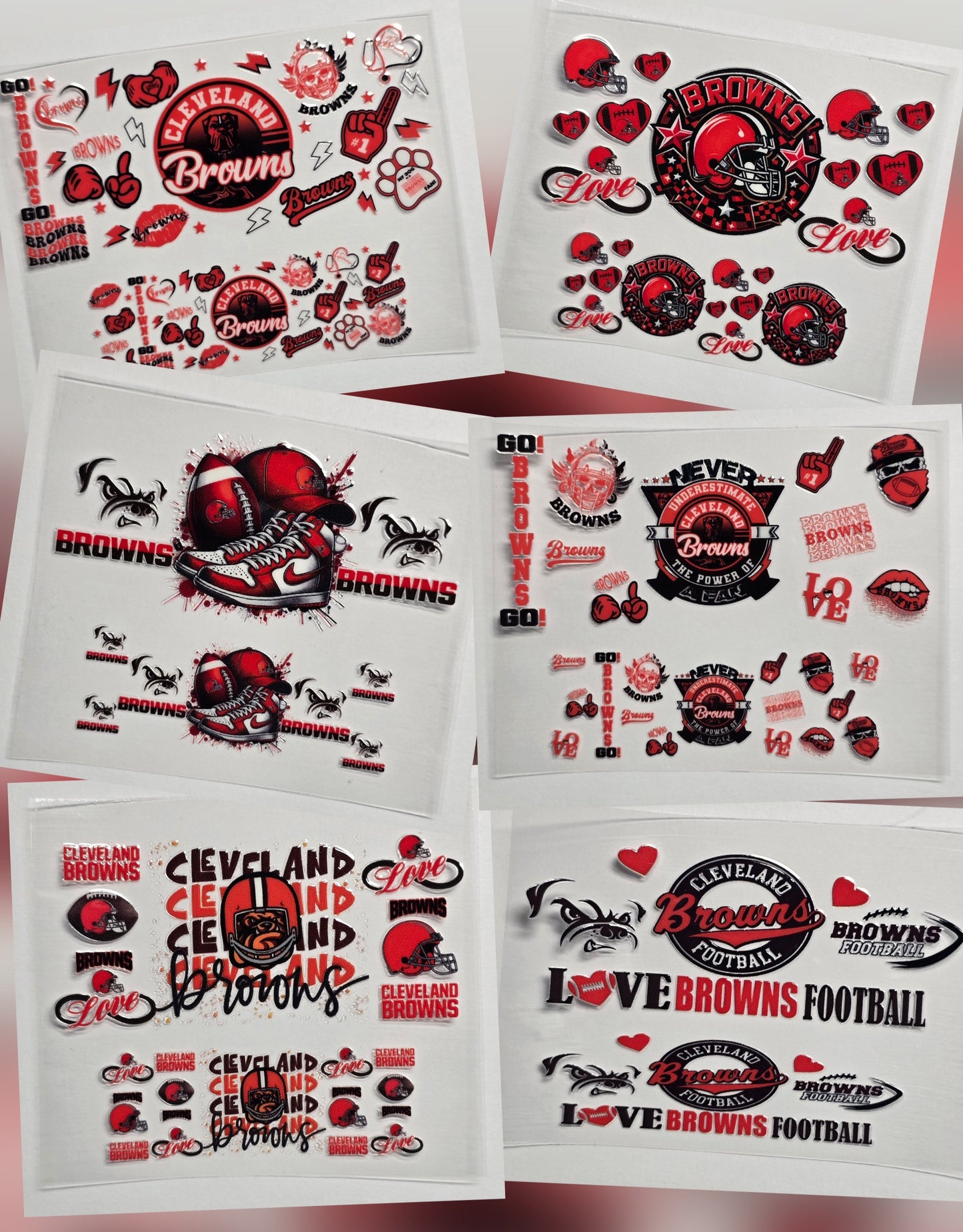 Mini Tumbler Keychain UV/DTF Wraps - Football - Cleveland - Multiple Designs Available