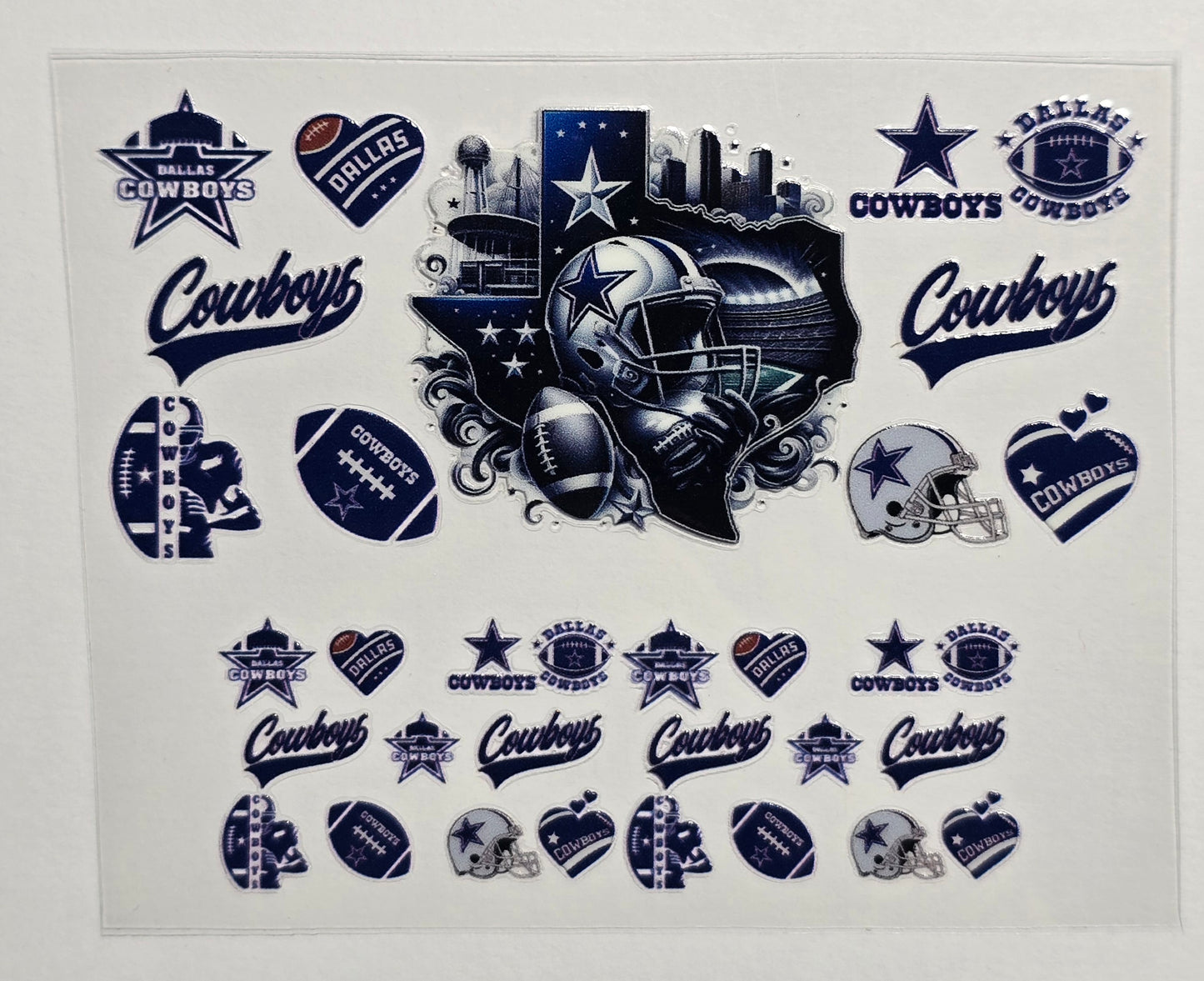 Mini Tumbler Keychain UV/DTF Wraps - Football - Dallas - Multiple Designs Available