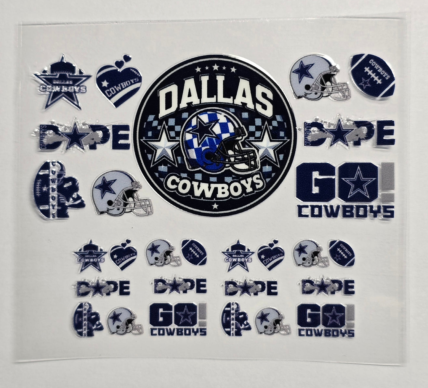 Mini Tumbler Keychain UV/DTF Wraps - Football - Dallas - Multiple Designs Available