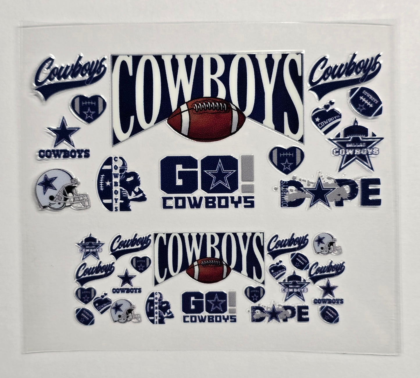 Mini Tumbler Keychain UV/DTF Wraps - Football - Dallas - Multiple Designs Available