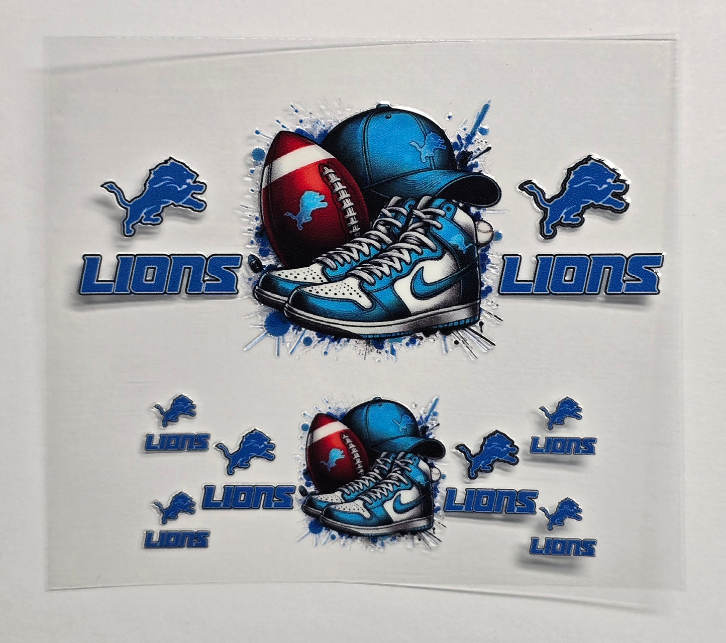 Mini Tumbler Keychain UV/DTF Wraps - Football - Detroit - Multiple Designs Available