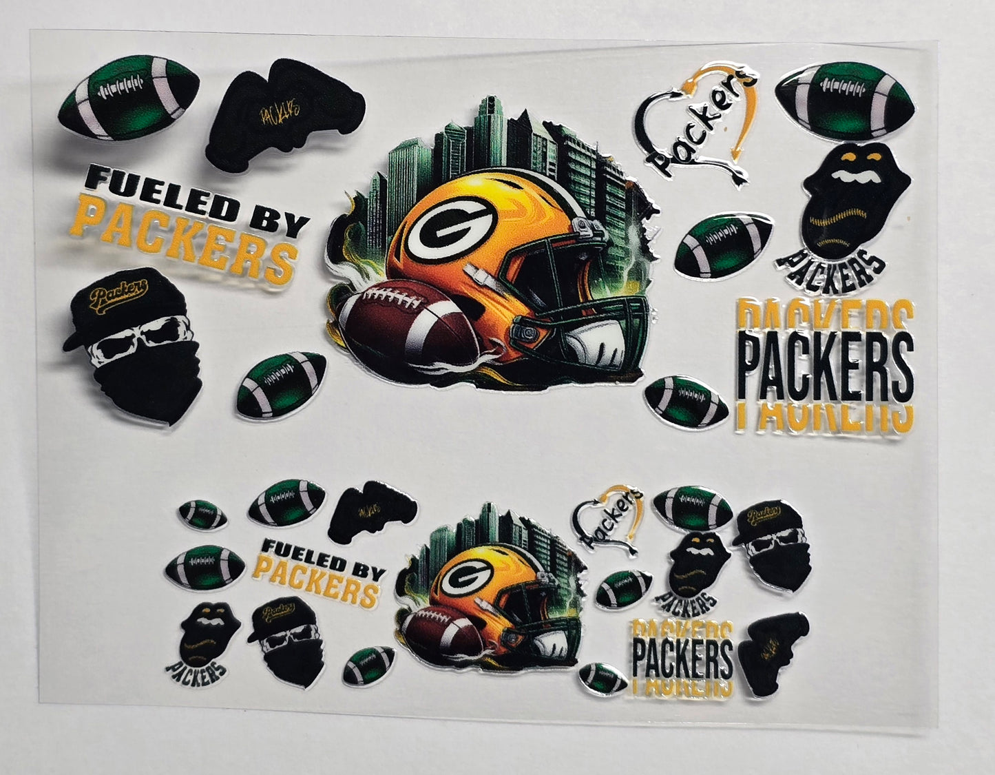 Mini Tumbler Keychain UV/DTF Wraps - Football - Green Bay - Multiple Designs Available