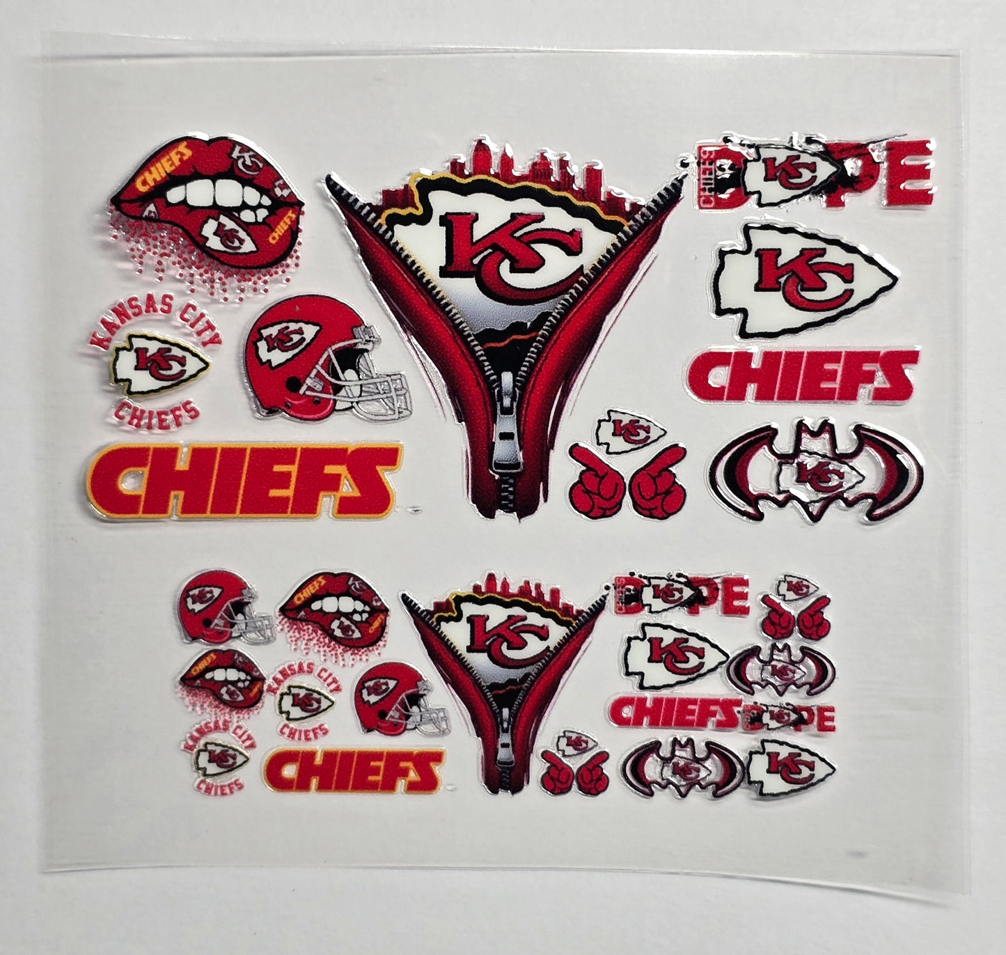Mini Tumbler Keychain UV/DTF Wraps - Football - Kansas City - Multiple Designs Available